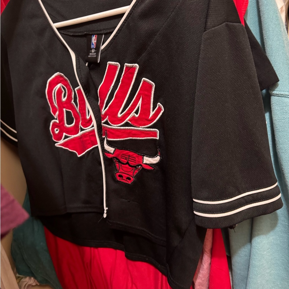 Black and Red Bulls Jersey Top
